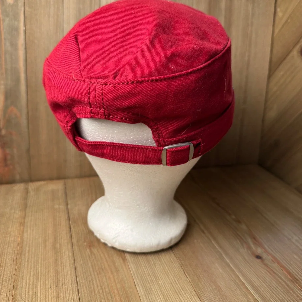 NFL Washington Redskins Womens Red Military‎ Cap Hat Sequin Logo Adjustable